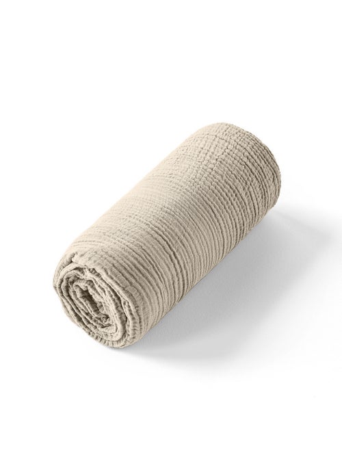 Drap housse 100 % gaze de coton pur - Kiabi