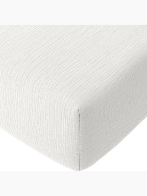 Drap housse 100 % gaze de coton pur - Kiabi