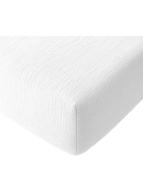 Drap housse 100 % gaze de coton pur - Kiabi Drap housse 100 % gaze de coton pur - Kiabi