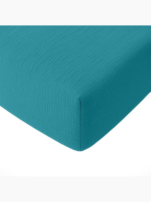 Drap housse 100 % gaze de coton pur - Kiabi