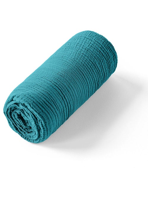 Drap housse 100 % gaze de coton pur - Kiabi