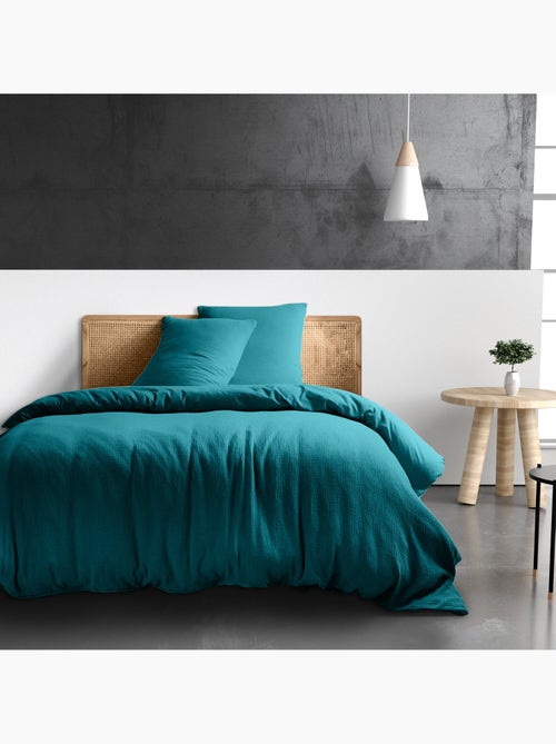 Drap housse 100 % gaze de coton pur - Kiabi