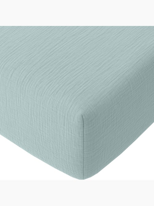 Drap housse 100 % gaze de coton pur - Kiabi