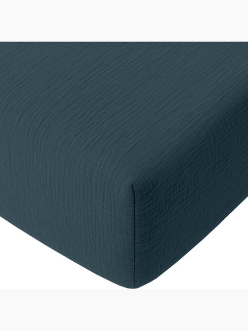 Drap housse 100 % gaze de coton pur - Kiabi