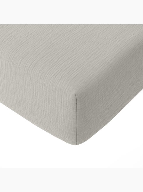 Drap housse 100 % gaze de coton pur - Kiabi