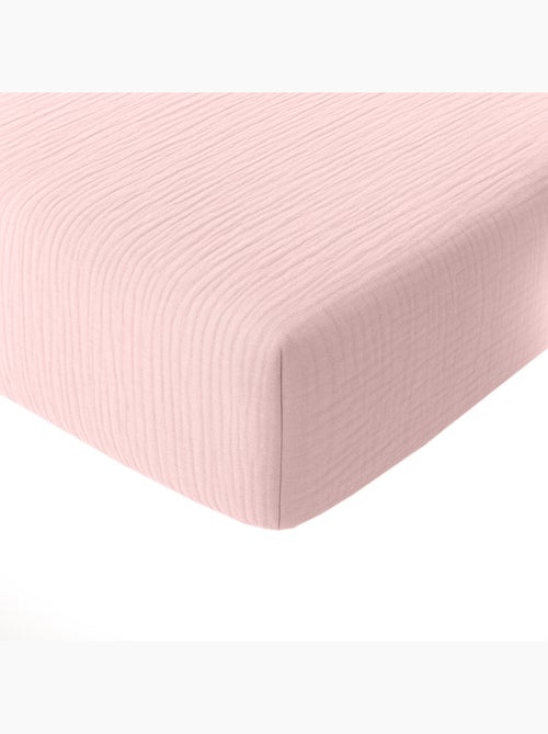 Drap housse 100 % gaze de coton pur - Kiabi