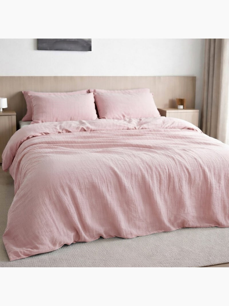 Drap housse 100 % gaze de coton pur Rose lotus - Kiabi