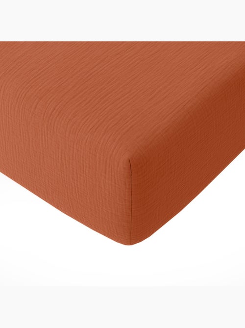 Drap housse 100 % gaze de coton pur - Kiabi