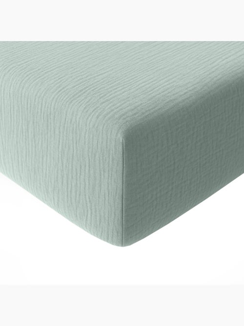 Drap housse 100 % gaze de coton pur - Kiabi