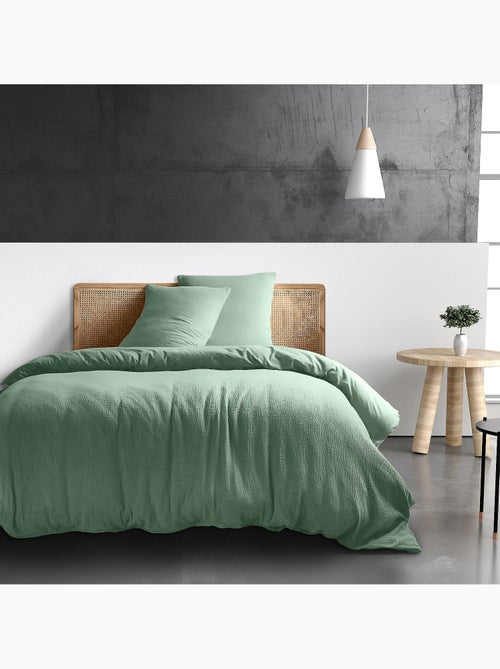 Drap housse 100 % gaze de coton pur - Kiabi