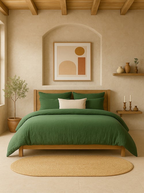 Drap housse 100 % gaze de coton pur - Kiabi