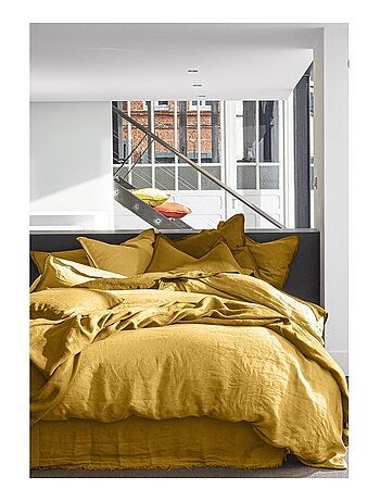 Drap housse 100 % lin signature