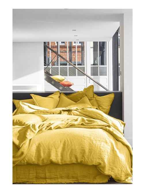 Drap housse 100 % lin signature - Kiabi Drap housse 100 % lin signature - Kiabi