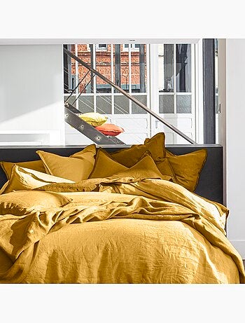 Drap housse 100 % lin signature