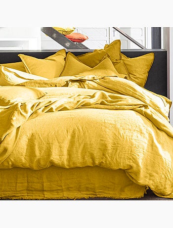 Drap housse 100 % lin signature