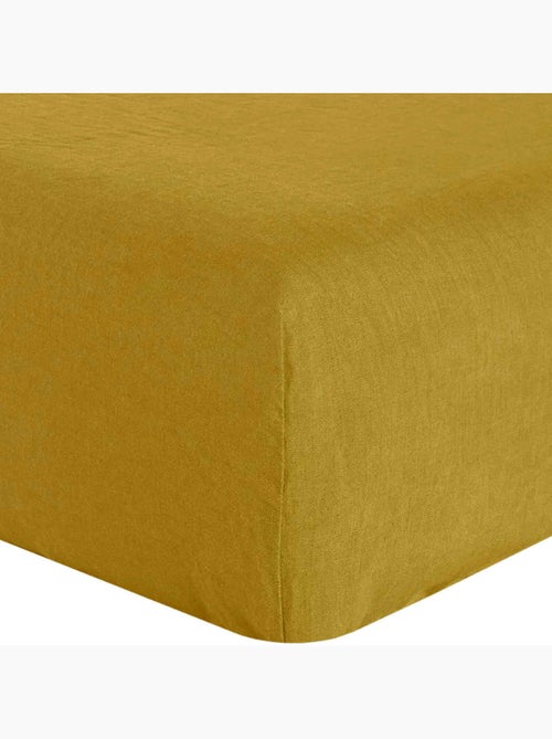 Drap housse 100 % lin signature - Kiabi Drap housse 100 % lin signature - Kiabi