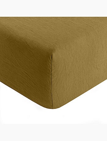 Drap housse 100 % lin signature