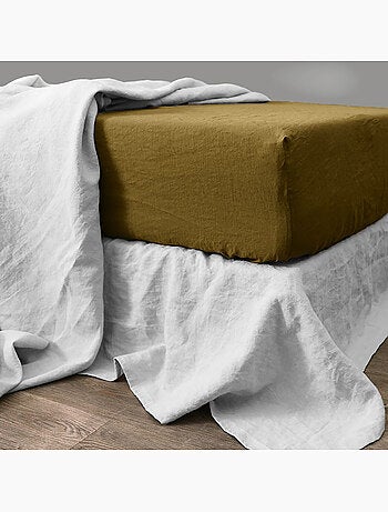Drap housse 100 % lin signature