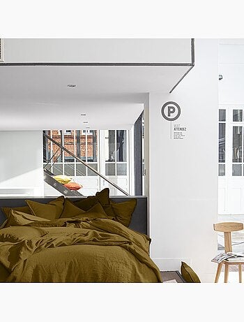 Drap housse 100 % lin signature