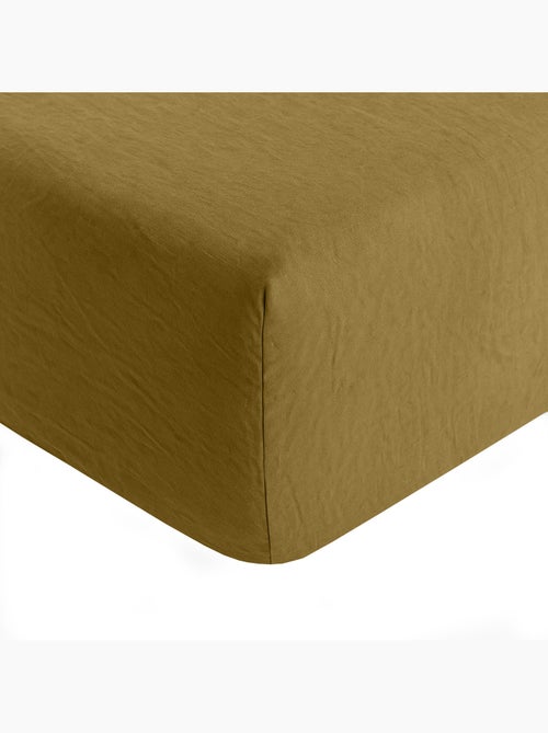 Drap housse 100 % lin signature - Kiabi