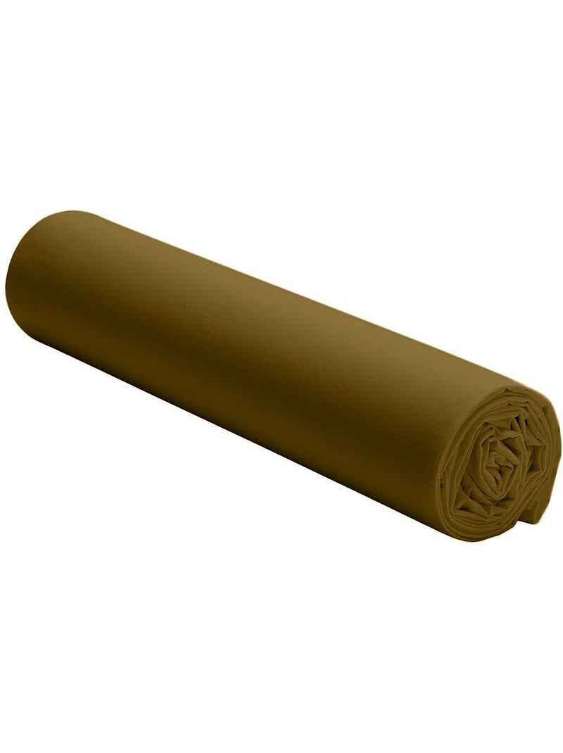 Drap housse 100 % lin signature Moka - Kiabi