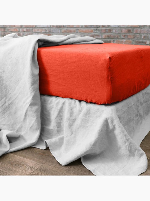 Drap housse 100 % lin signature - Kiabi