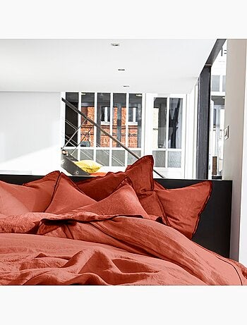 Drap housse 100 % lin signature