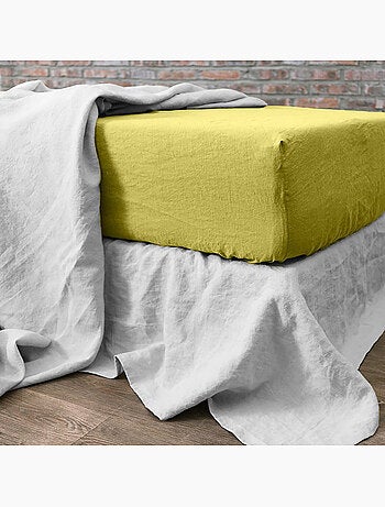 Drap housse 100 % lin signature