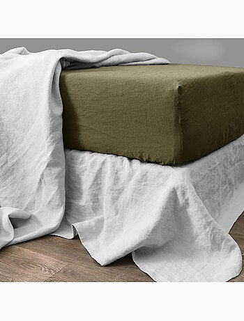 Drap housse 100 % lin signature