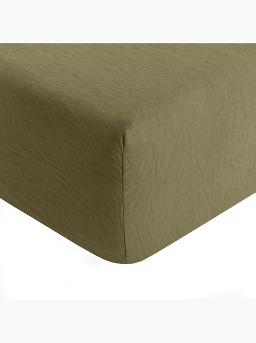 Drap housse 100 % lin signature - Kiabi