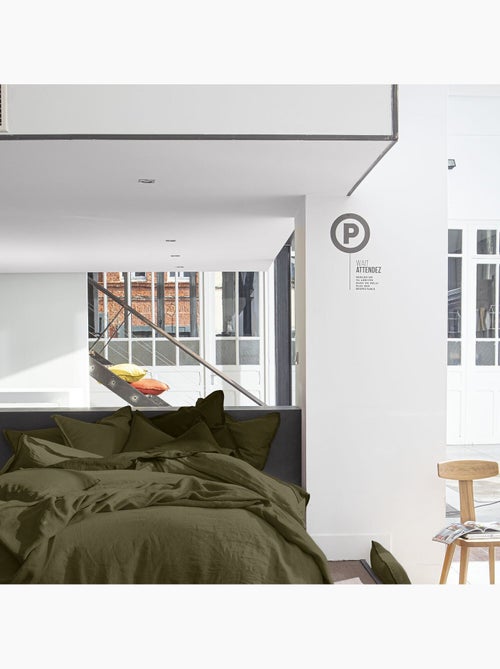 Drap housse 100 % lin signature - Kiabi