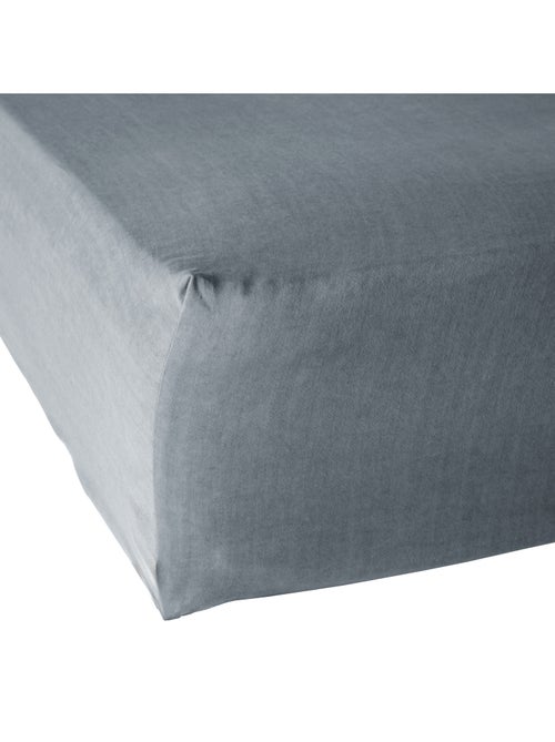 Drap housse 100% Lyocell Tencel lavé - Kiabi