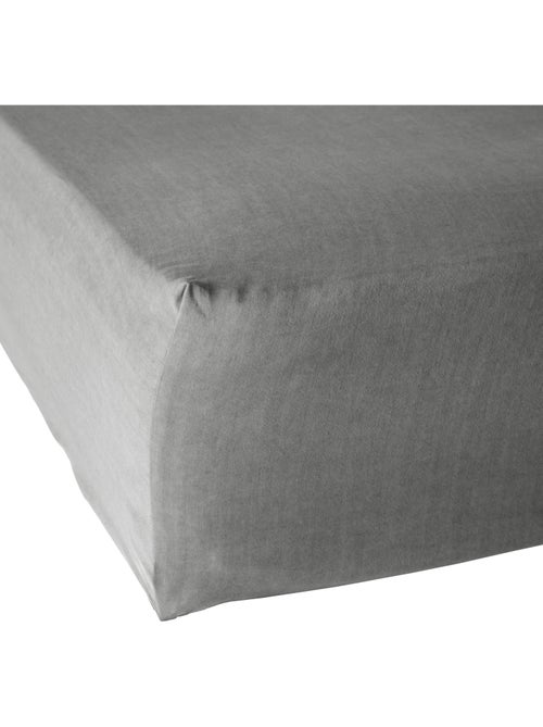 Drap housse 100% Lyocell Tencel lavé - Kiabi