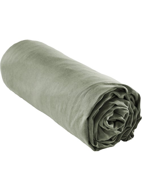 Drap housse 100% Lyocell Tencel lavé - Kiabi