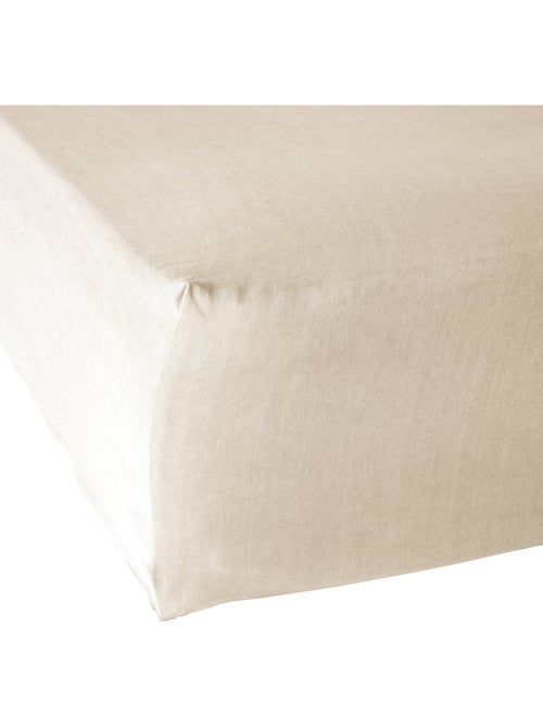Drap housse 100% Lyocell Tencel lavé - Kiabi