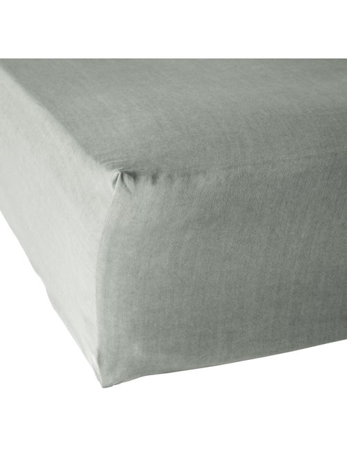 Drap housse 100% Lyocell Tencel lavé - Kiabi
