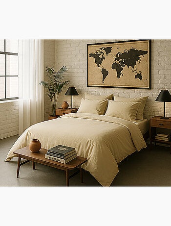 Drap housse 100 % percale de coton elegance