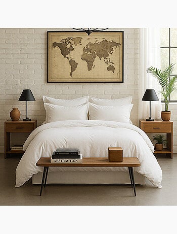 Drap housse 100 % percale de coton elegance