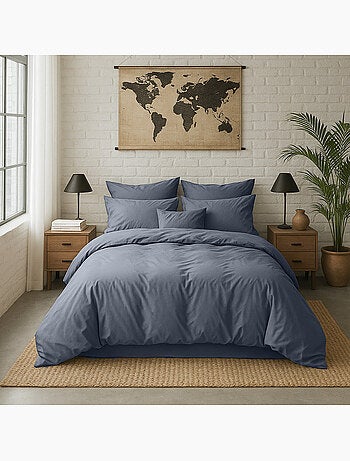 Drap housse 100 % percale de coton elegance