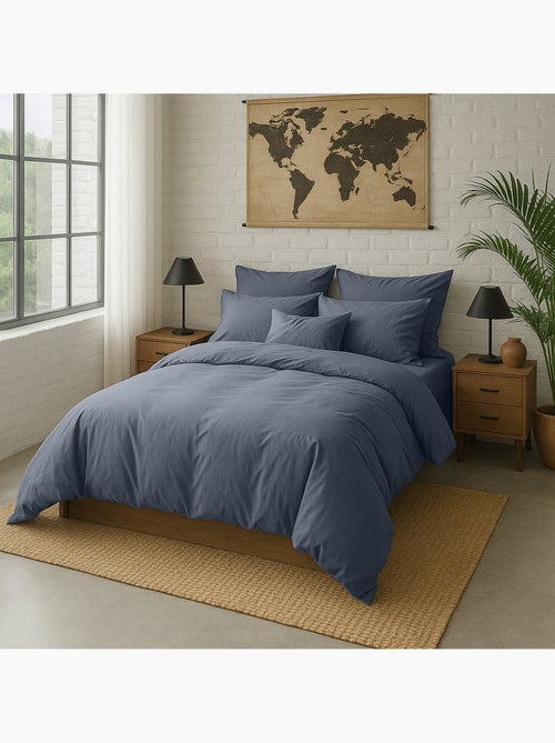 Drap housse 100 % percale de coton elegance - Kiabi