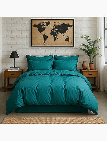 Drap housse 100 % percale de coton elegance