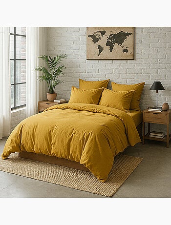 Drap housse 100 % percale de coton elegance