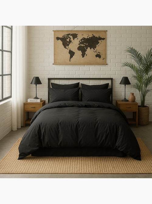 Drap housse 100 % percale de coton elegance - Kiabi