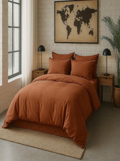 Drap housse 100 % percale de coton elegance - Kiabi