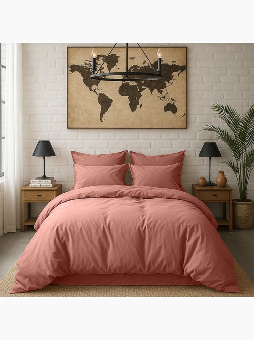 Drap housse 100 % percale de coton elegance - Kiabi