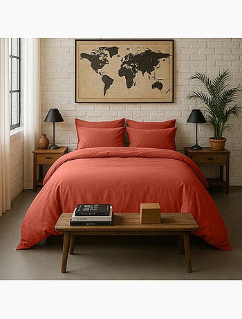 Drap housse 100 % percale de coton elegance