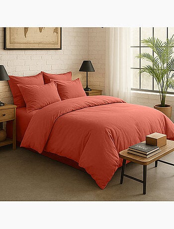 Drap housse 100 % percale de coton elegance