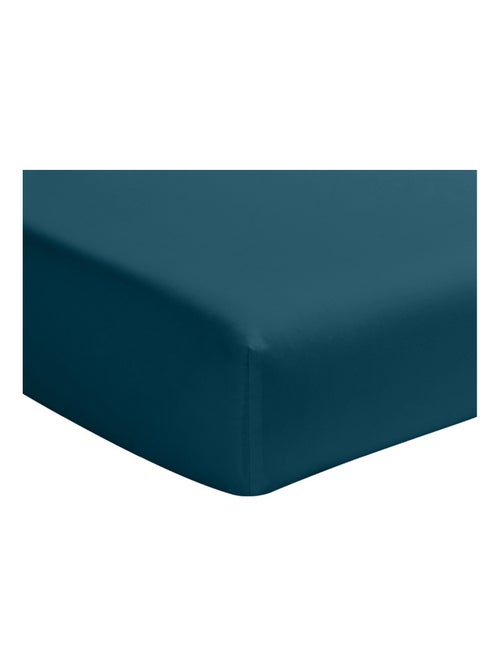 Drap housse 100% Percale de Coton lavé - Kiabi