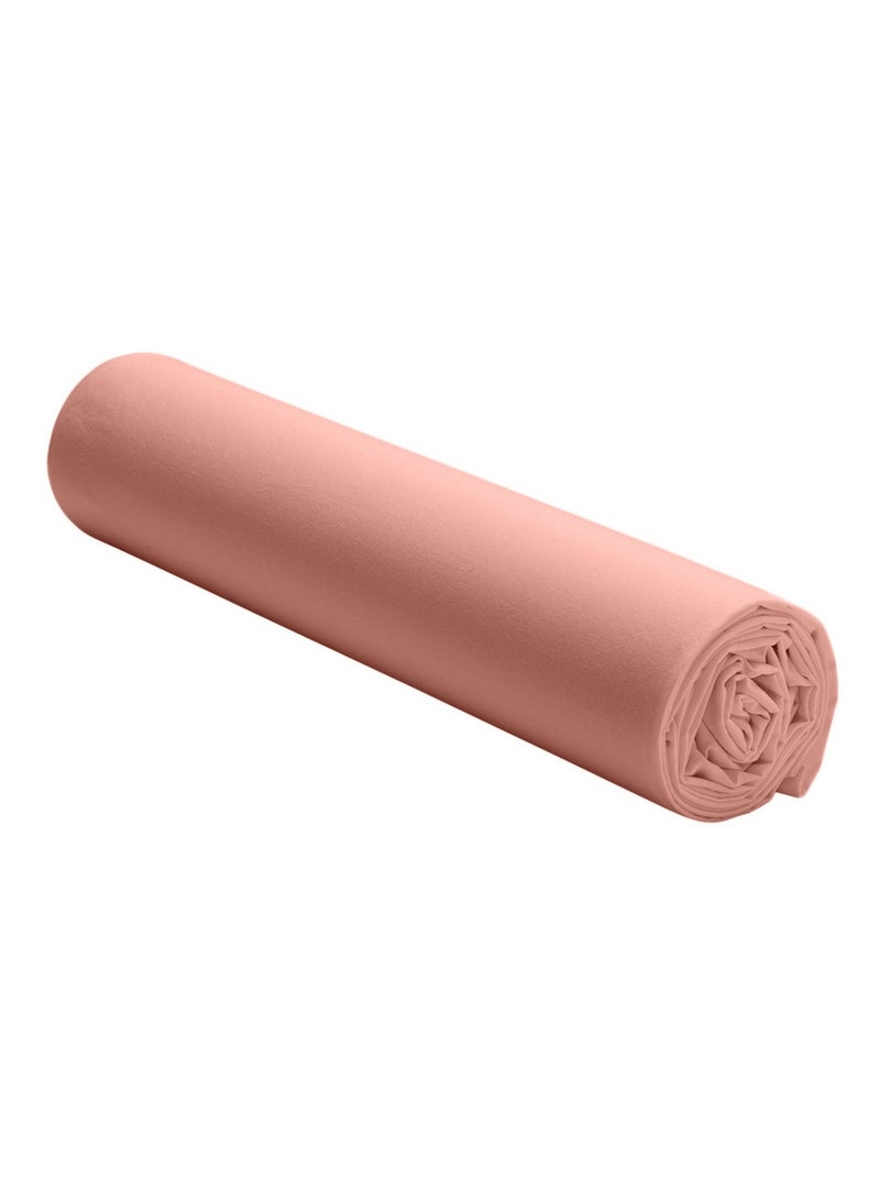 Drap housse 100% Percale de Coton lavé Rose - Kiabi
