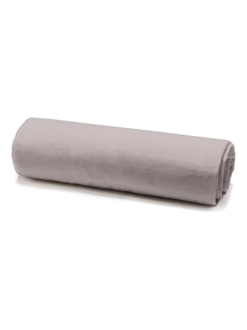 Drap housse 100 % percale de coton mura Beige - Kiabi